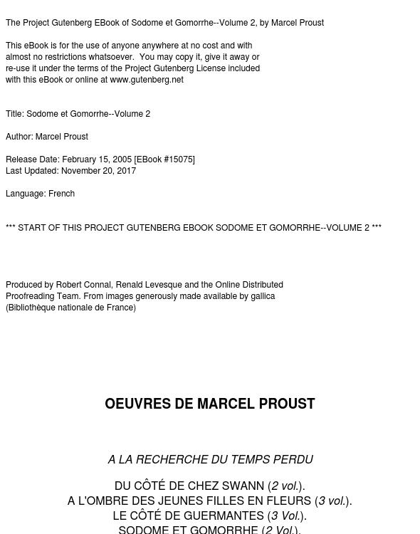 Sodome et Gomorrhe - Deuxième partie