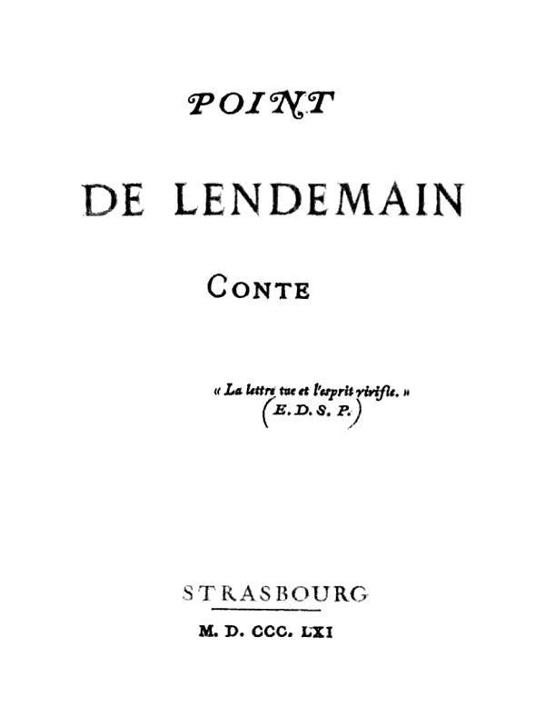 Point de lendemain
